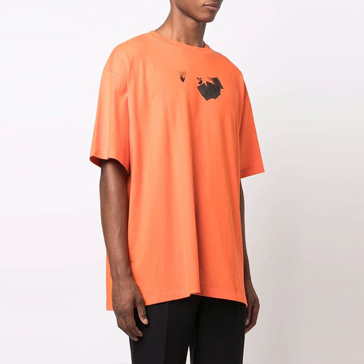 Off-White FW21 Jumbo Marker Arrow Pattern Printing Short Sleeve Loose Fit OMAA038F21JER0082010