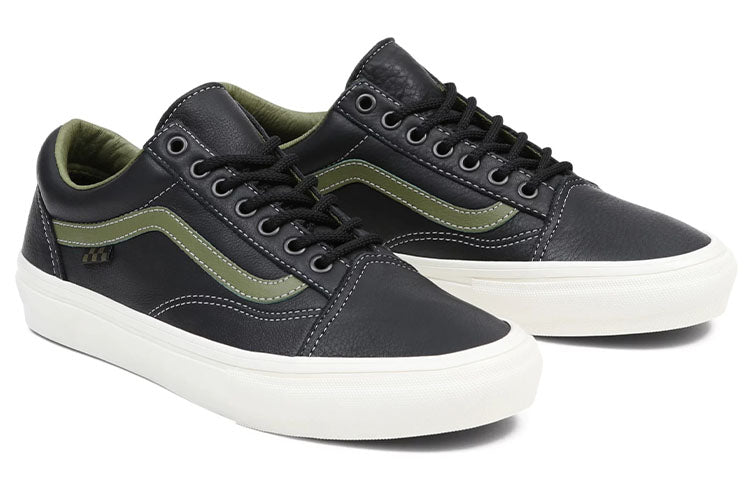 Vans Skate Old Skool Butter Leather 'Black Green' VN0A5FCBYJ7