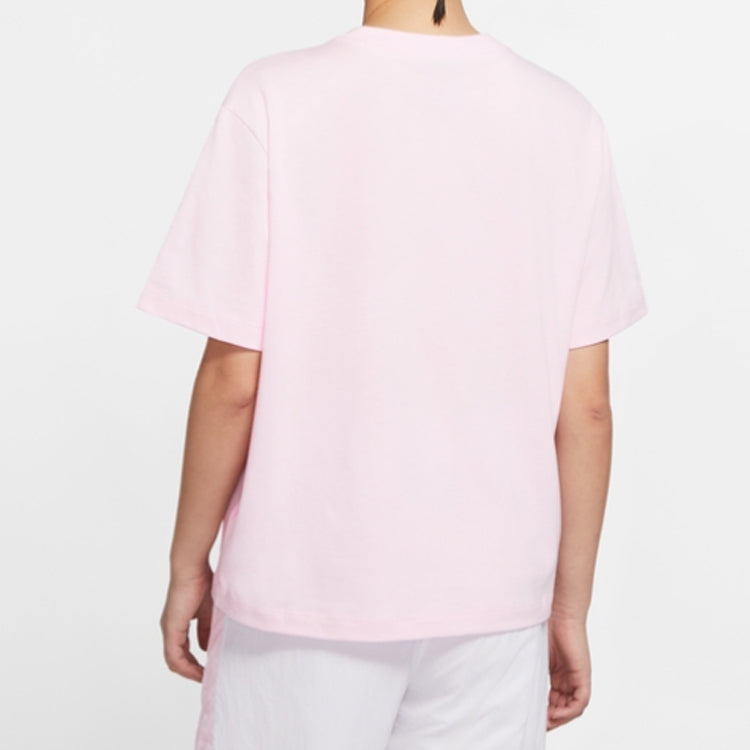 (WMNS) Nike Solid Color Round Neck Short Sleeve Pink DJ2789-630