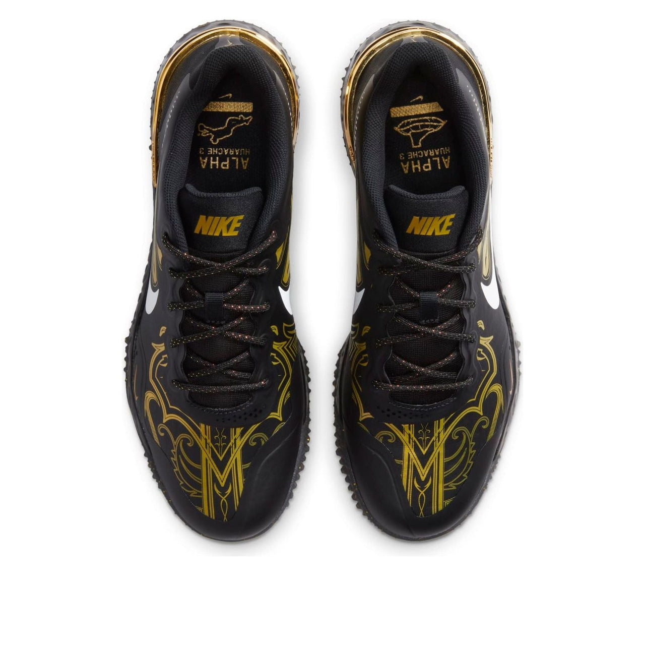 Nike Alpha Huarache Elite 3 Turf Premium 'Black Metallic Vivid Gold' CV3561-001