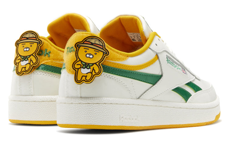 Kakao x Reebok Club C Cozy Wear-Resistant Skate Shoes White Green Unisex 'White Green' GV8583