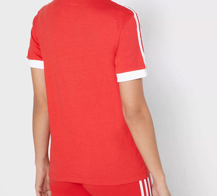 (WMNS) adidas originals 3 STR TEE Sports Short Sleeve Red FM3318