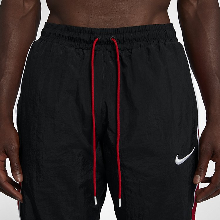 Nike Throwback Woven Tracksuit Basketball Pants 'Black University Red' AV6652-010