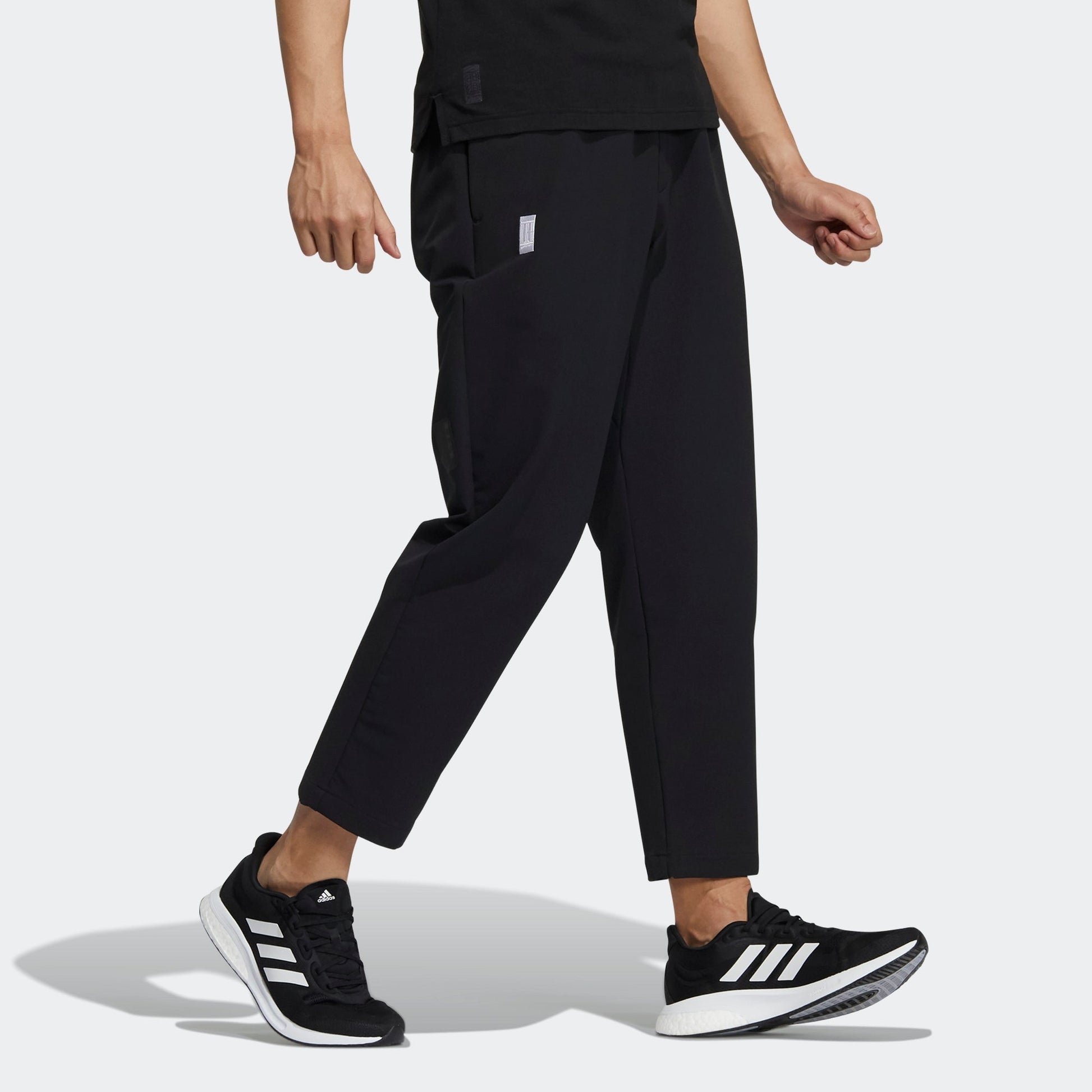 Men's adidas Wj Wv Reg Pnts Belt Solid Color Sports Pants/Trousers/Joggers Black H39279