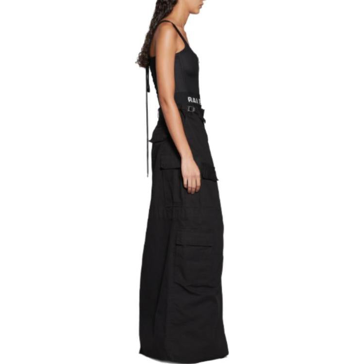 (WMNS) Balenciaga Apron Cargo Pants Skirt 'Black' 748599TKP271000