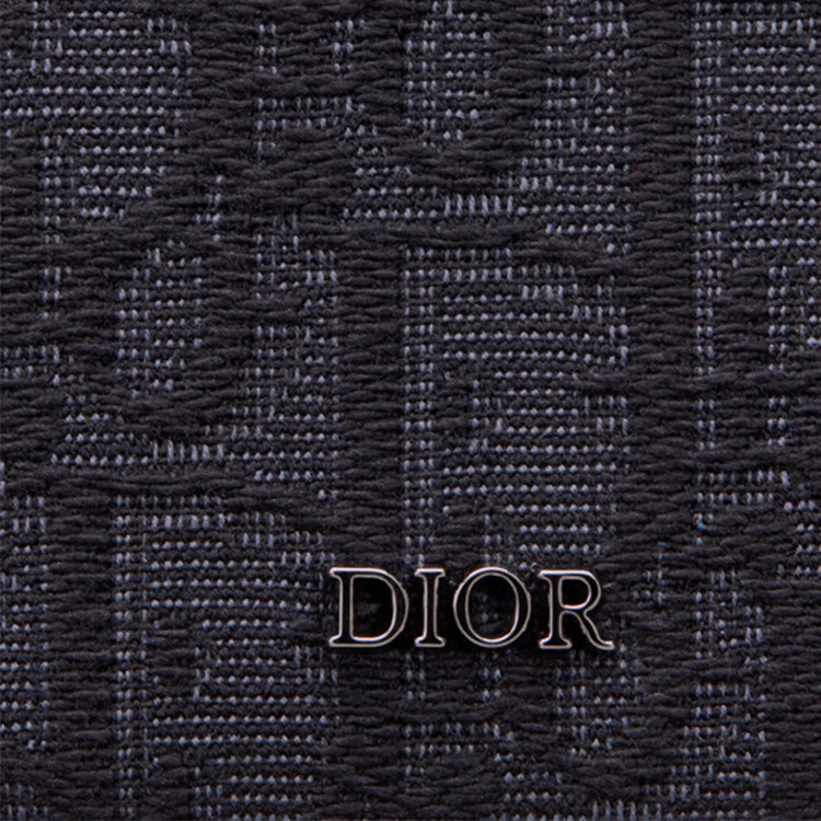 DIOR Bi-Fold Card Holder 'Black Oblique Jacquard' 2ESCH138YSE-H03E