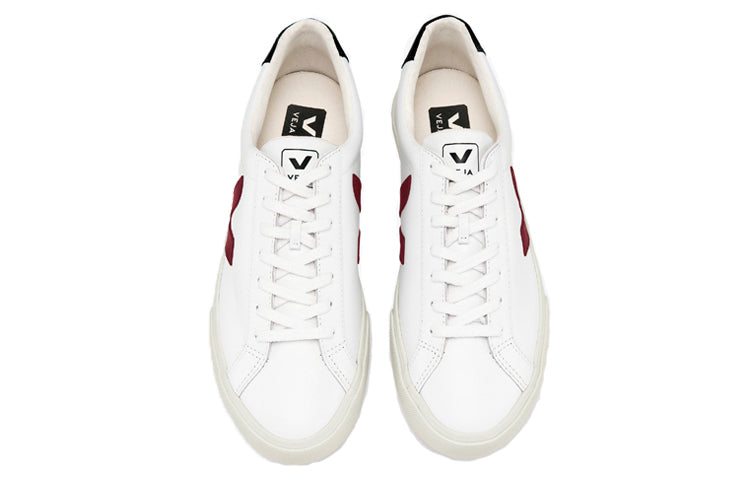 Veja Esplar Logo Leather 'White Marsala Black' EO021969