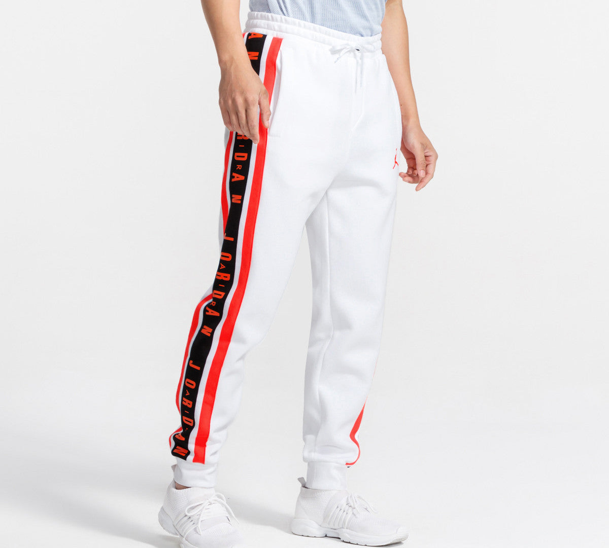 Air Jordan Printing Bundle Feet Basketball Fleece Lined Sports Long Pants White BQ5665-100