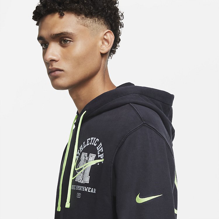 Nike Sportswear Club Fleece Pullover Hoodie 'Black White' DC3546-010