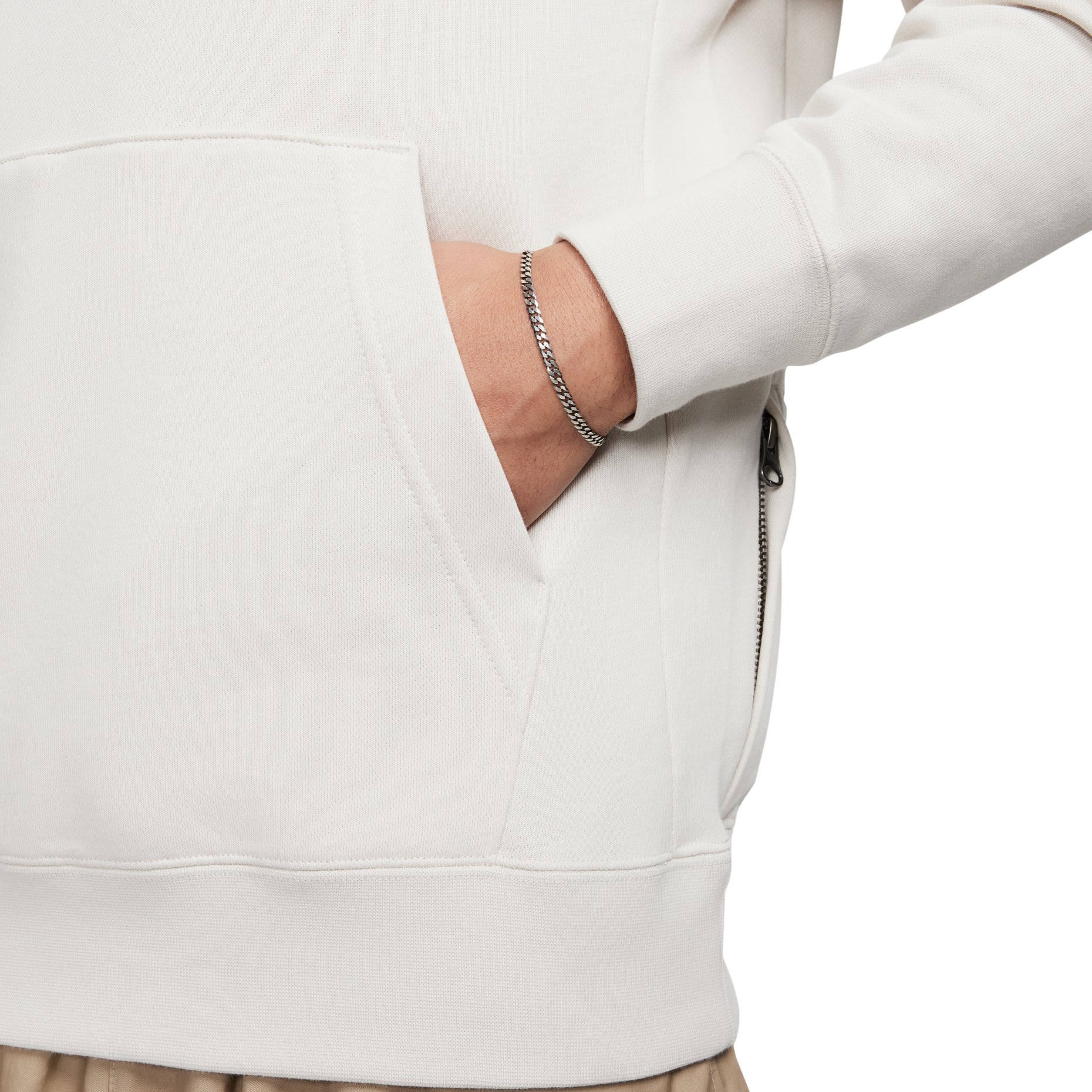 Nike Sportswear French Terry Pullover Hoodie 'Light Bone' FZ4765-104
