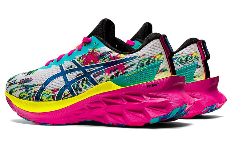 (WMNS) ASICS Novablast 2 'White Blue Pink' 1012B285-100