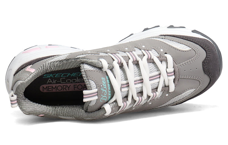 (WMNS) Skechers D'Lites 1.0 Low-Top Running Shoes Grey 11947-GYLP