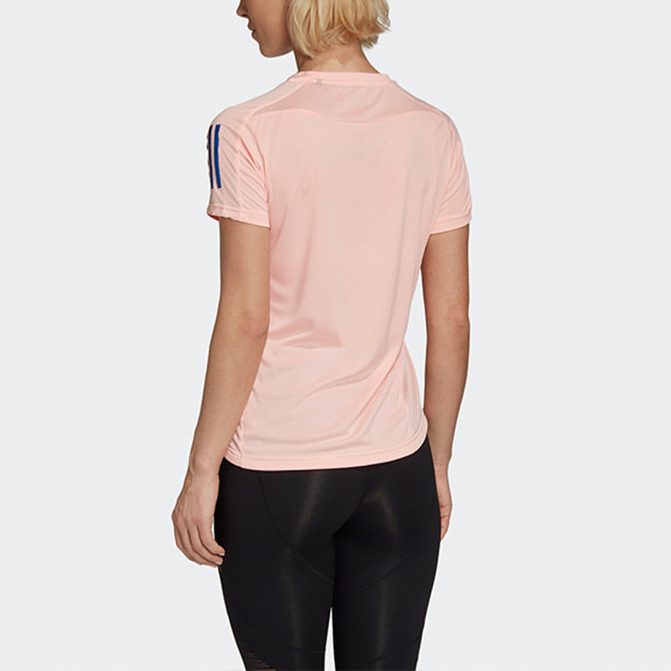 (WMNS) adidas Reflective Detail Running Short Sleeve Pink GC6620