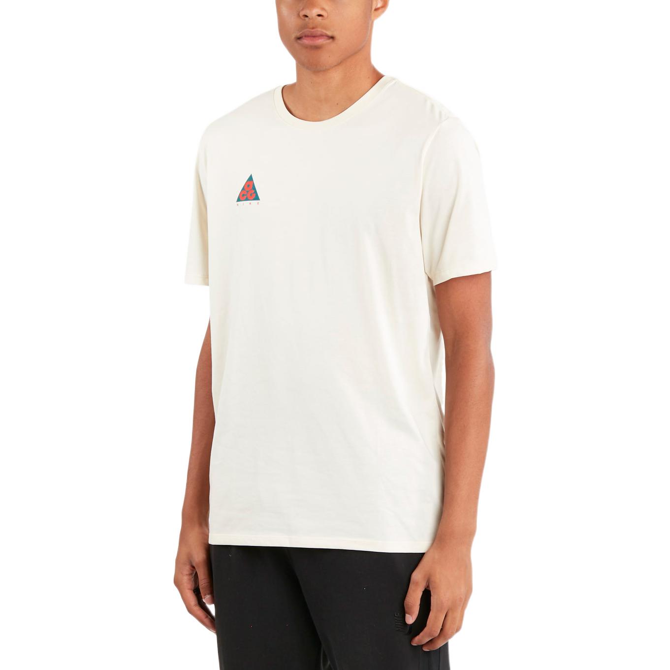 Men's Nike ACG Back Alphabet Printing Short Sleeve White T-Shirt AQ3951-258