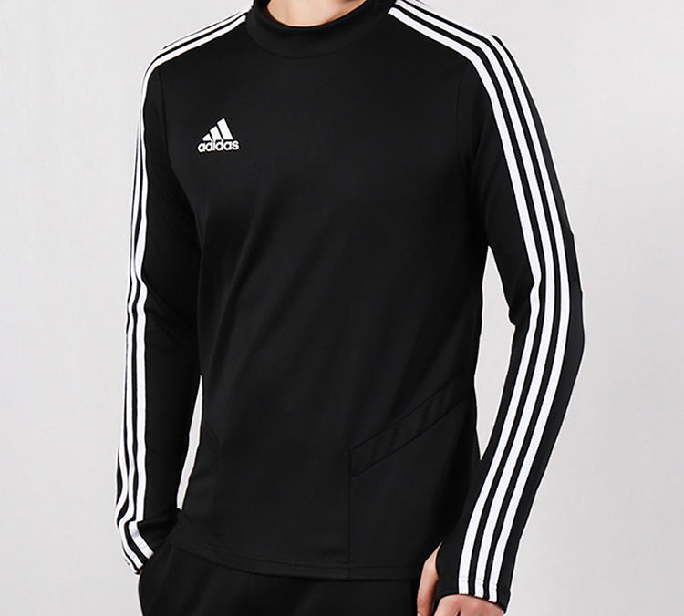 adidas neo Side Stripe Sports Round Neck Pullover Asia Edition Black DJ2592