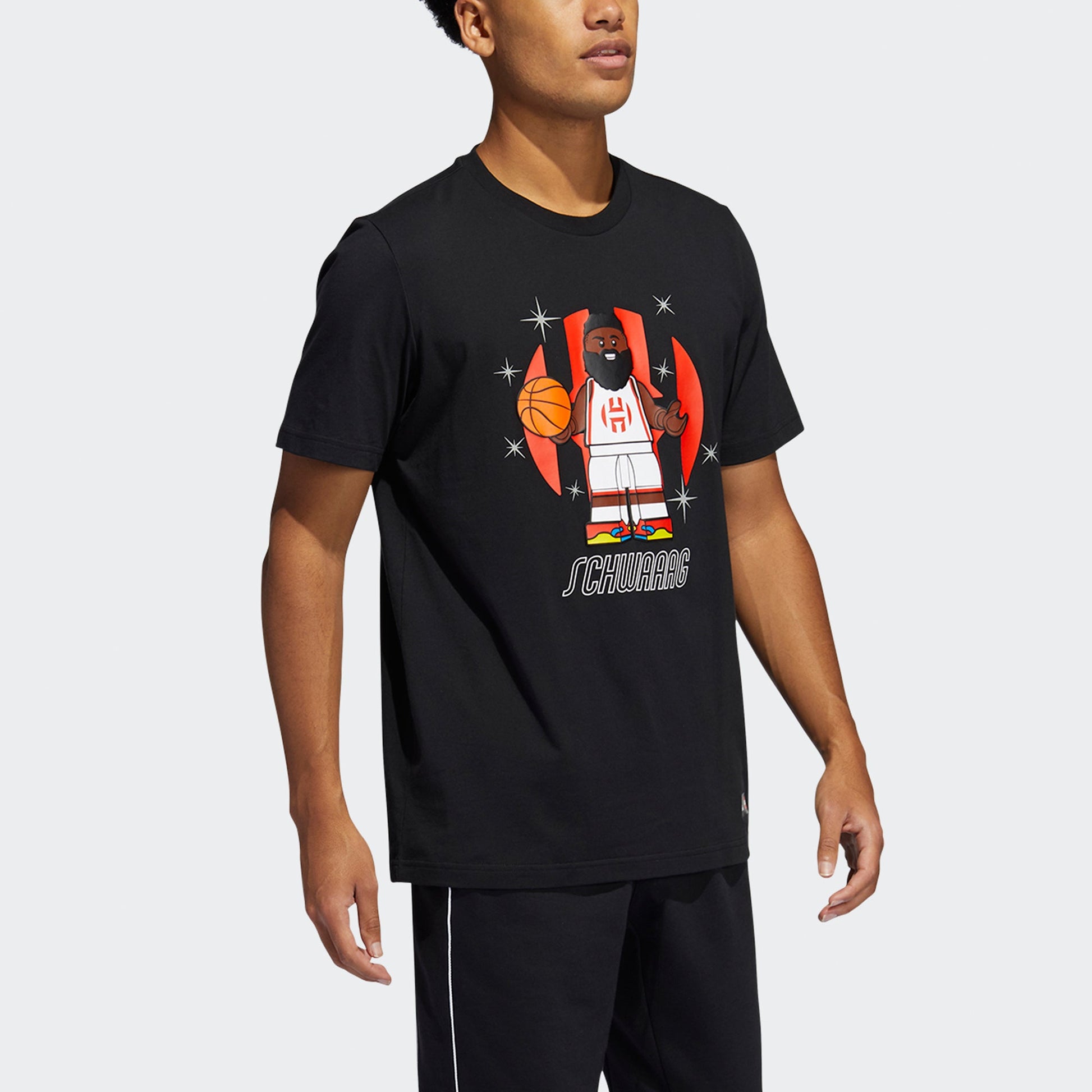 adidas x LEGO Harden Tee 'Black White Orange'  GU2714