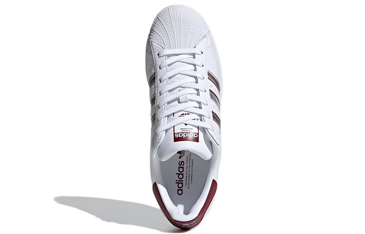 adidas Superstar 'Cloud White Collegiate Burgundy' FX4419