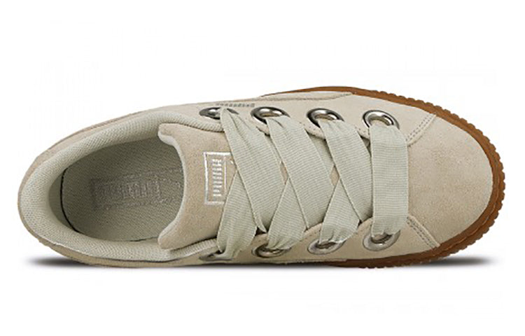 (WMNS) PUMA Platform Kiss Suede 'White' 366461-02