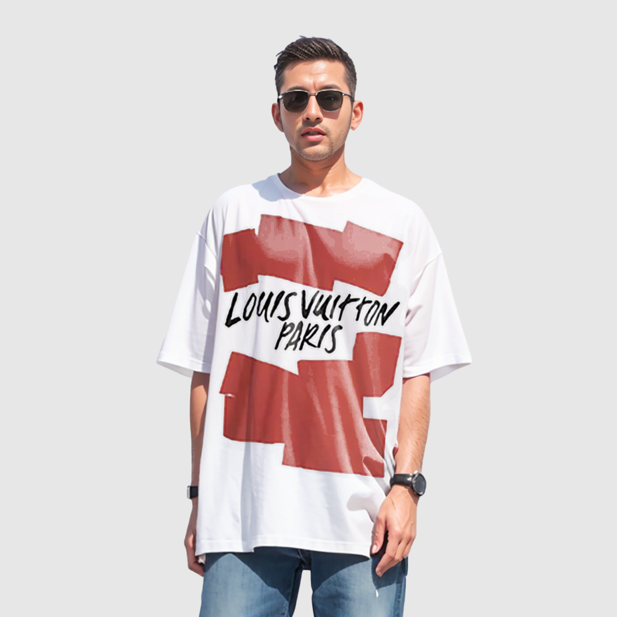 Men's LOUIS VUITTON Short Sleeve Logo 1A40T0