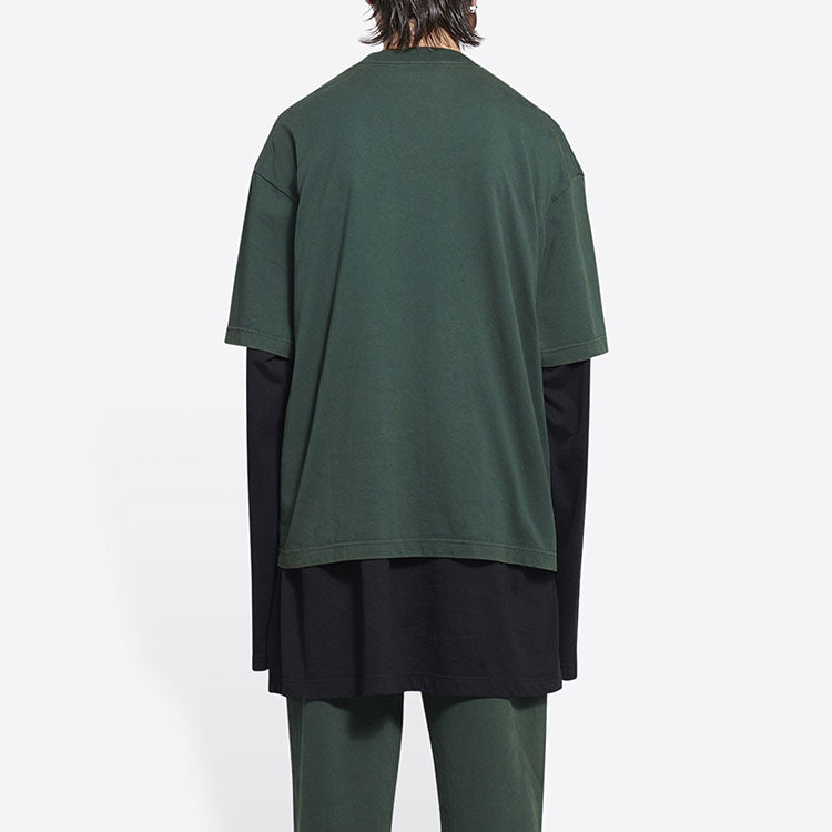 Balenciaga Cities Paris T-shirt Medium Fit 'Green' 612966TLVL73011