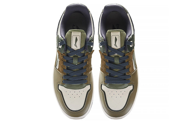 Li-Ning Classic Skateboarding 'White Olive Green' AGCS391-3