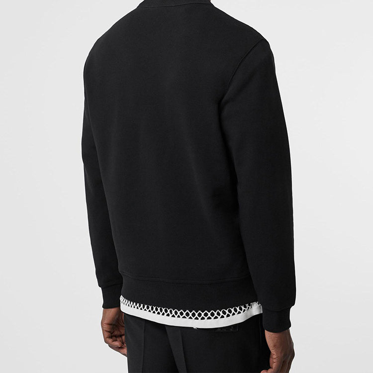 Burberry Unisex Logo Printing Round-neck Sweatshirt Black 80113571