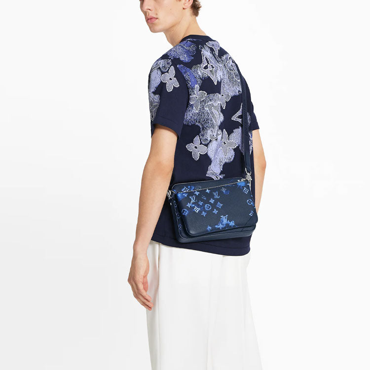 LOUIS VUITTON SS21 Water Printing Male Blue 1A8QWE