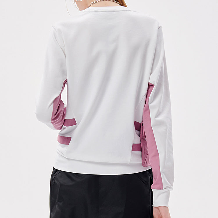 (WMNS) FILA FUSION Street Sport Casual Sports Breathable Pullover Hoodie White T11W133203F-WT