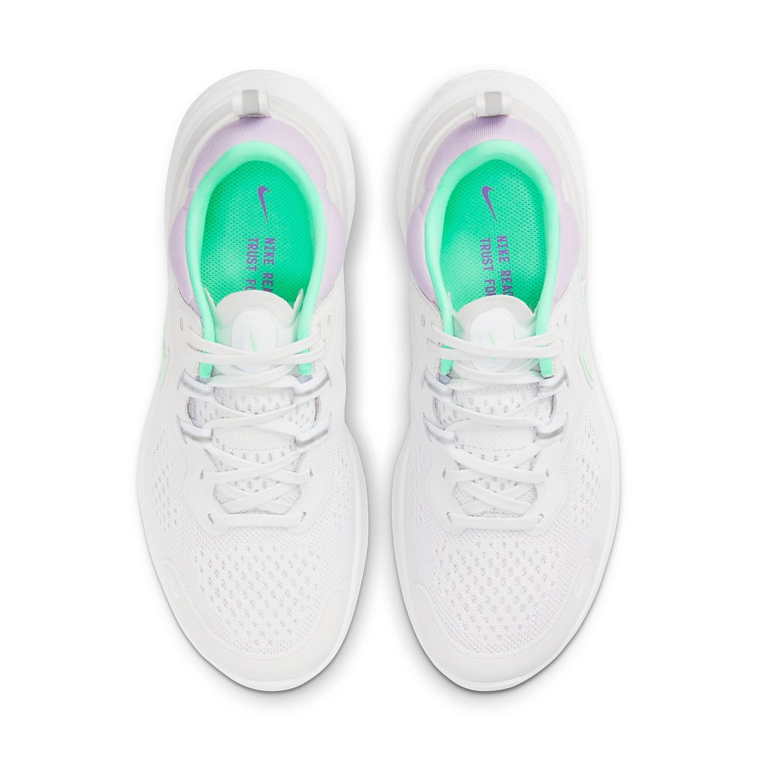 (WMNS) Nike React Miler 2 'Platinum Tint Green Glow' CW7136-002