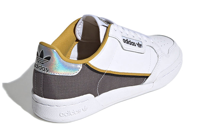 (GS) adidas Continental 80 J 'White Grey Yellow' FV7388