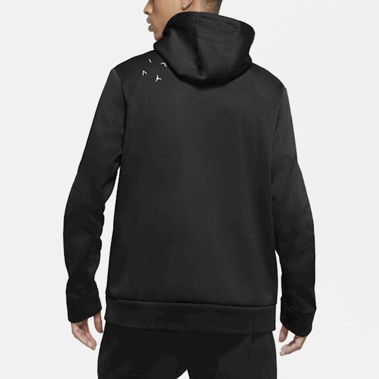 Air Jordan Therma Graphic Casual Sports Pocket hooded Pullover Black CK6792-010