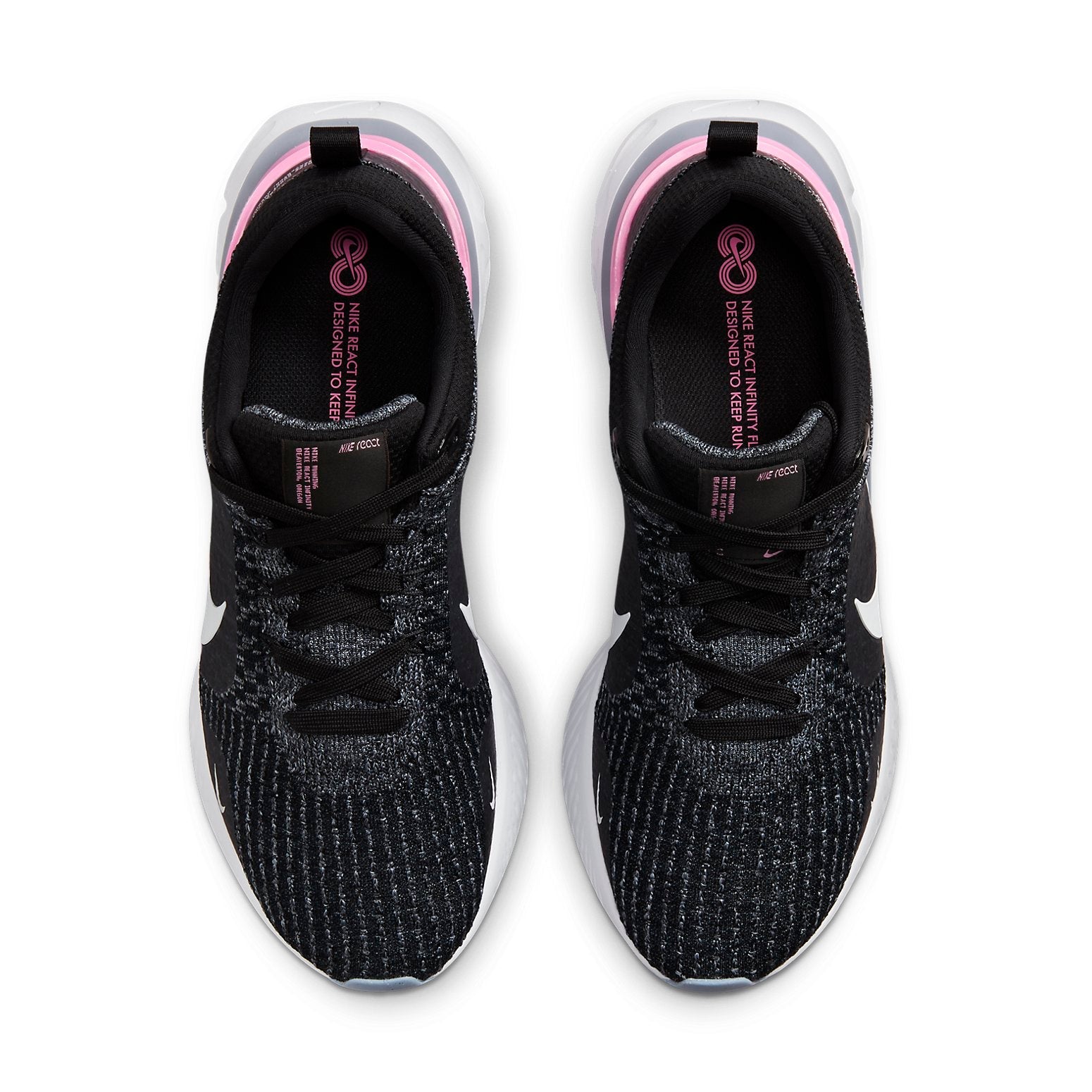 Nike React Infinity Run Flyknit 3 'Black Grey Pink' DZ3014-001