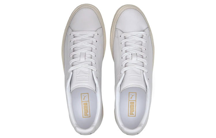PUMA Basket Trim Prm Retro Low Tops Casual Skateboarding Shoes Unisex White 371581-01