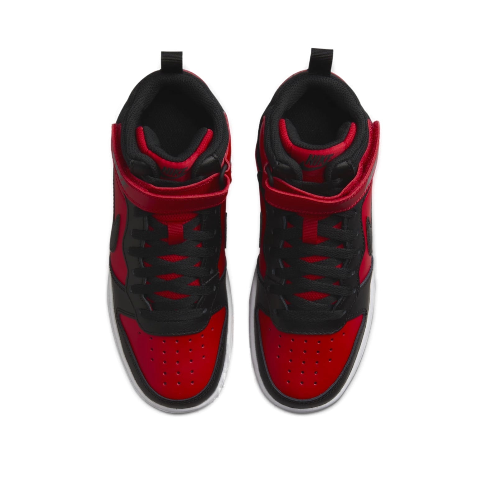 (GS) Nike Court Borough Mid 2 'Black University Red' CD7782-602