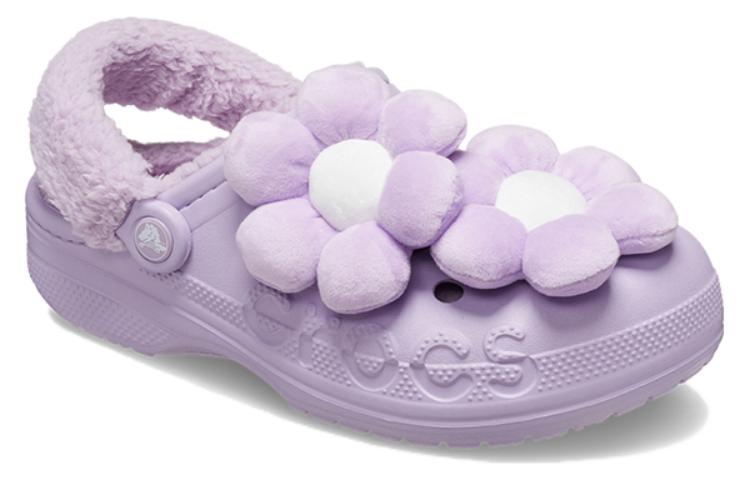 (WMNS) Crocs Baya Lined Fuzz Strap Singles Day 'Purple White' 209234-90H