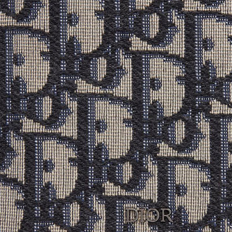 DIOR Compact Wallet 'Beige Black Oblique Jacquard' 2OBBH027YSE-H05E