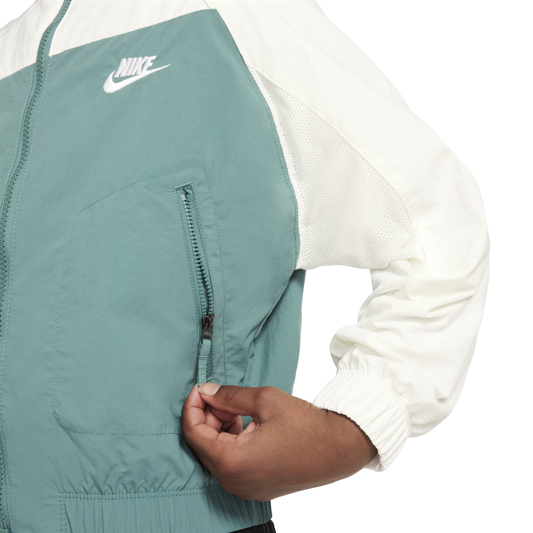 (PS) Nike Sportswear Amplify Woven Full-Zip Jacket 'White Teal' FN9134-361