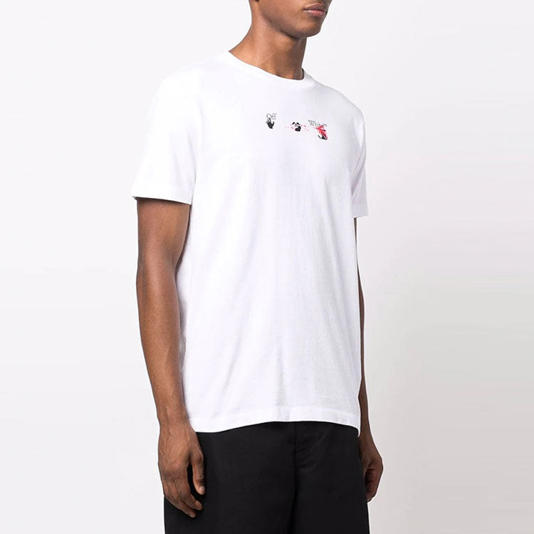 Off-White FW21 Arrow Pattern Short Sleeve Version White OMAA027F21JER0170132