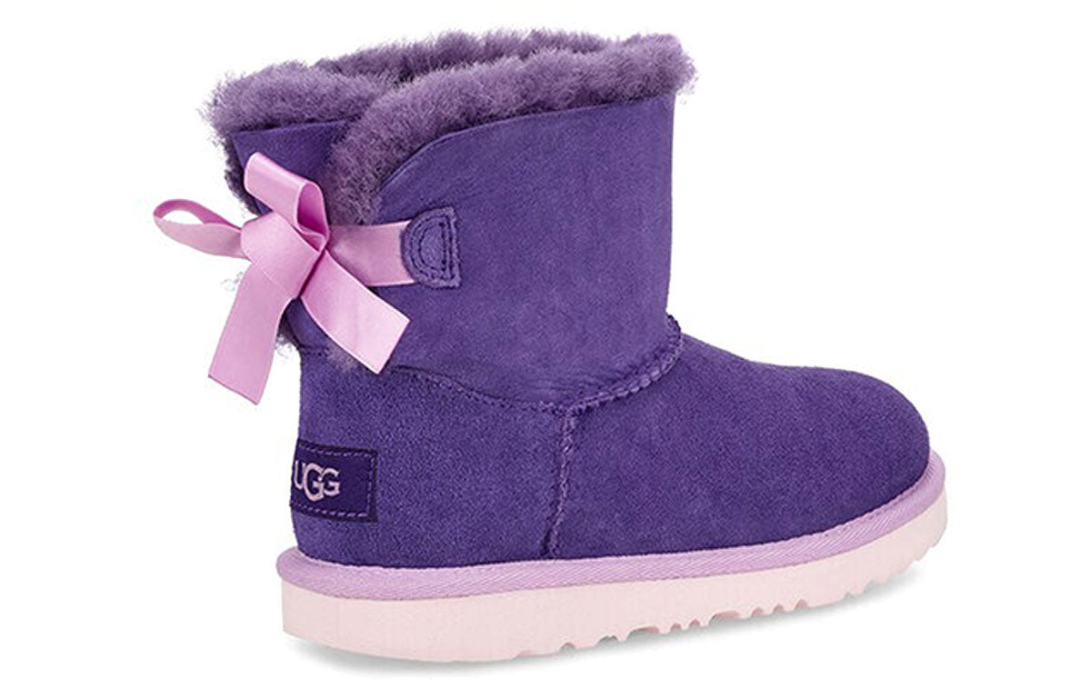 UGG Mini Bailey Bow II Fleece Lined Big Boys Purple 1017397K-VBLM