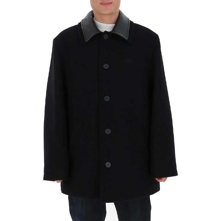 Balenciaga Double Collar Wool-Blend Coat 'Black' 626314TIU071000