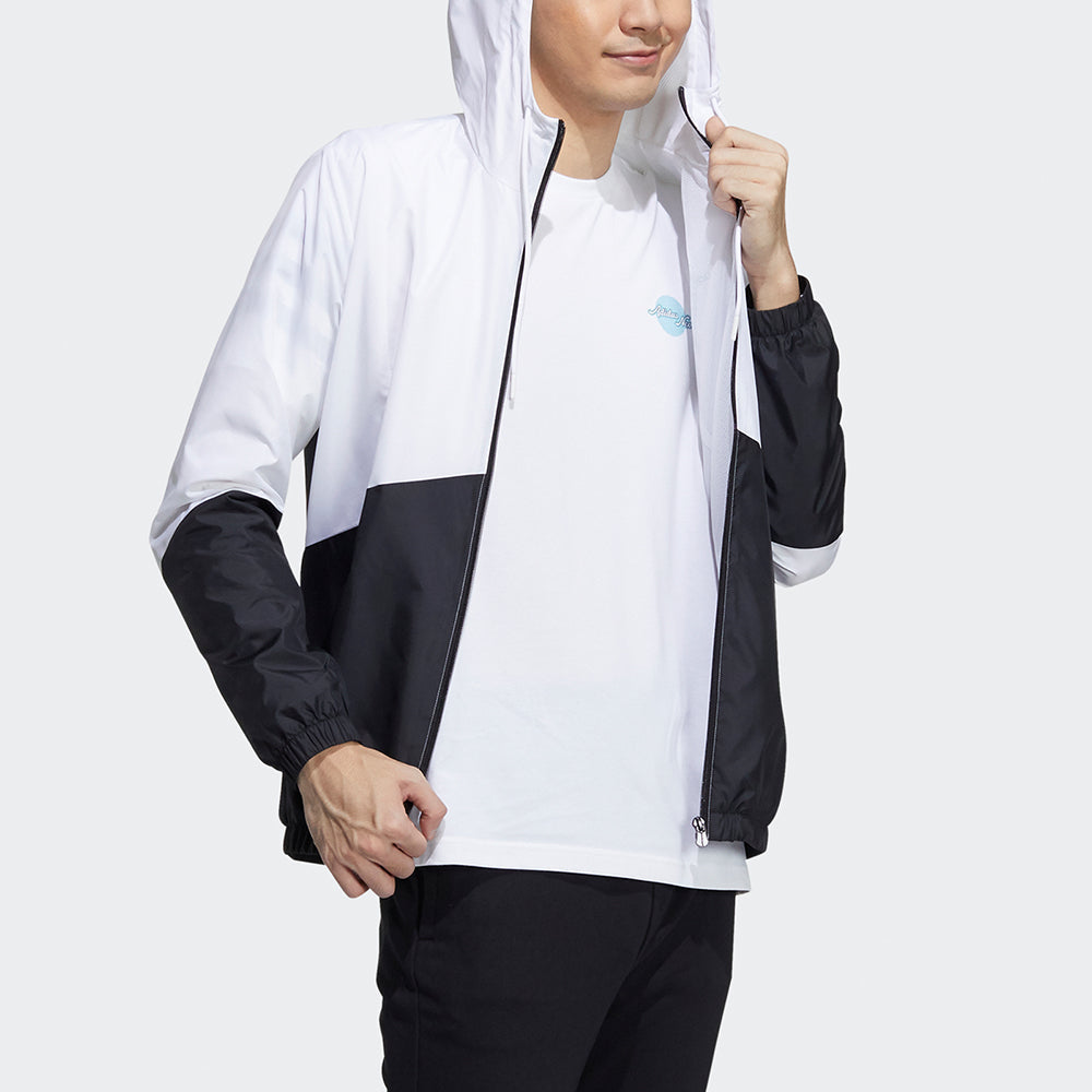 adidas neo M Freye Wb 1 Colorblock Splicing hooded track Jacket White GP5641