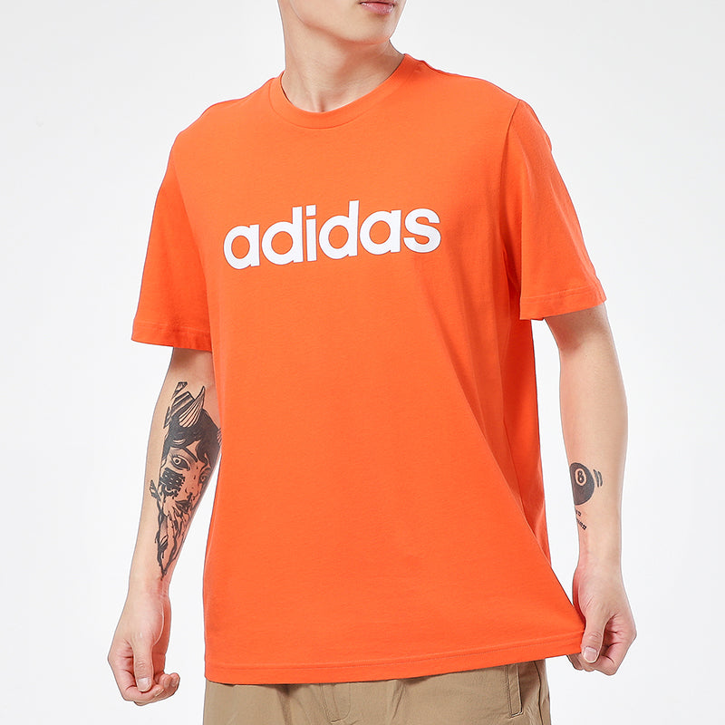 adidas neo Athleisure Casual Sports Round Neck Breathable Short Sleeve Orange GP4902