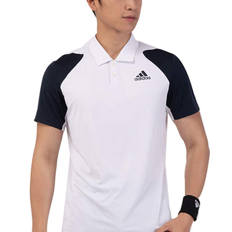 adidas Quick Dry Breathable Sports Short Sleeve Polo Shirt White H34705
