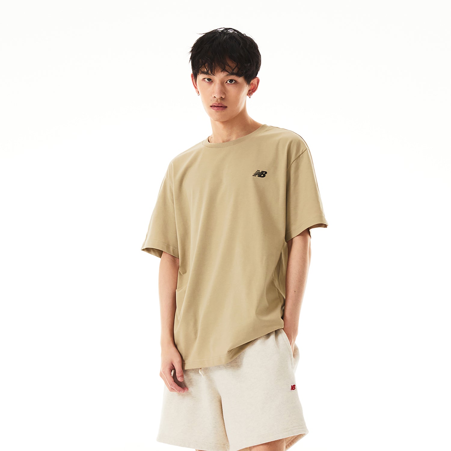 New Balance NB Small Logo T-Shirt Asia Sizing 'Beige' NEE24081-BWN