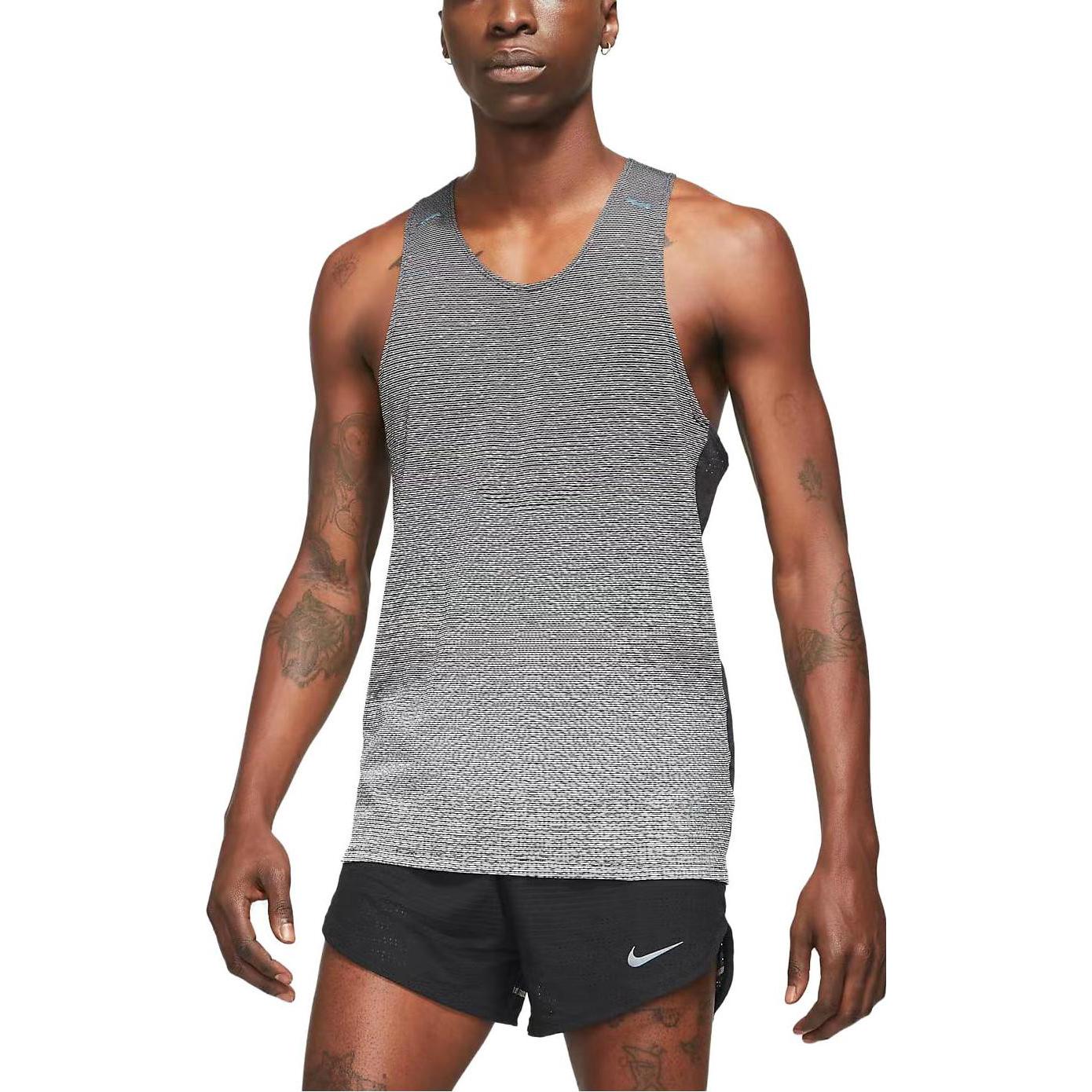 Nike Running Run Division Pinnacle Tank 'Grey Black' DA1297-010