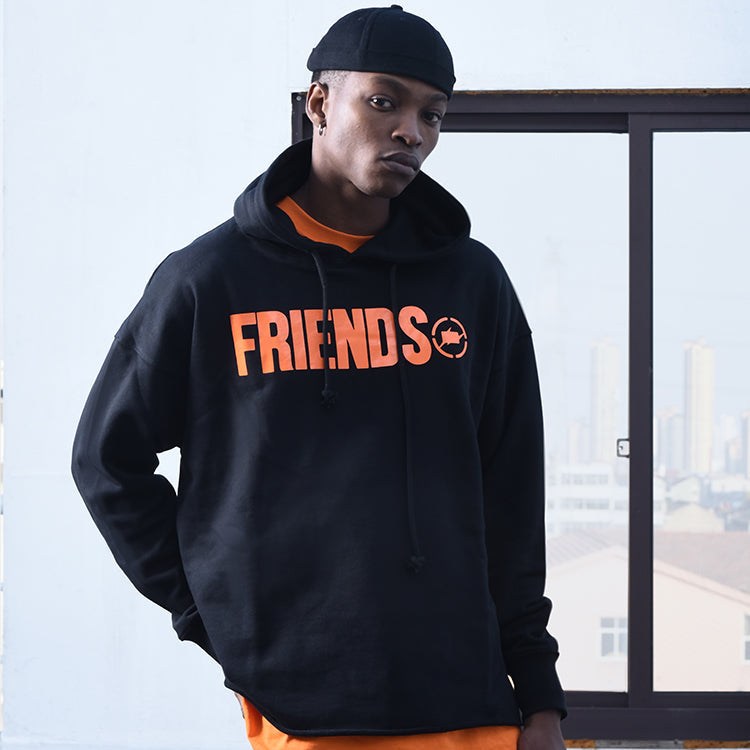 VLONE x Fragment Design Unisex Frineds Logo Black/Orange VLHD17FW005