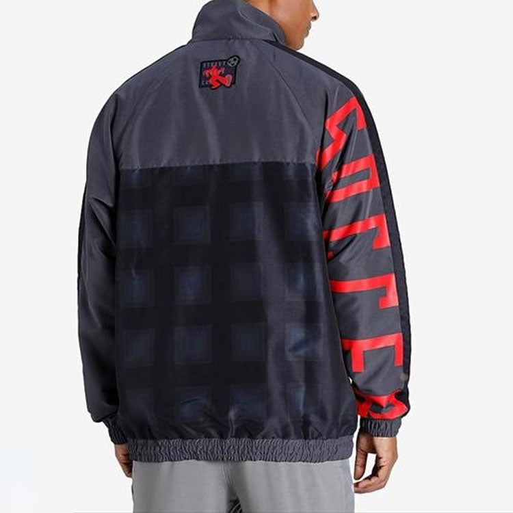 PUMA Stand Collar Zipper Long Sleeves logo Jacket Black 758806-12
