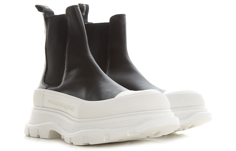 Alexander McQueen Tread Slick Chelsea Boot 'Black White' 634617WHZ611071