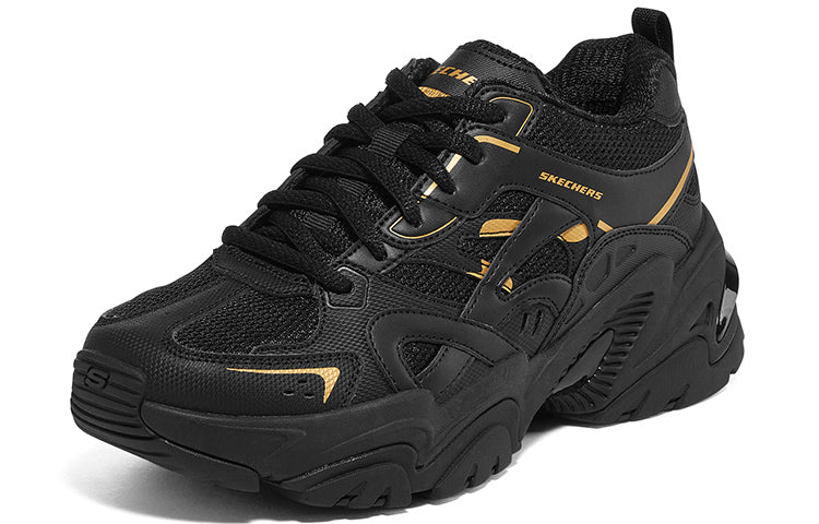 (WMNS) Skechers Stamina V2 'Black Gold' 896047-BBK