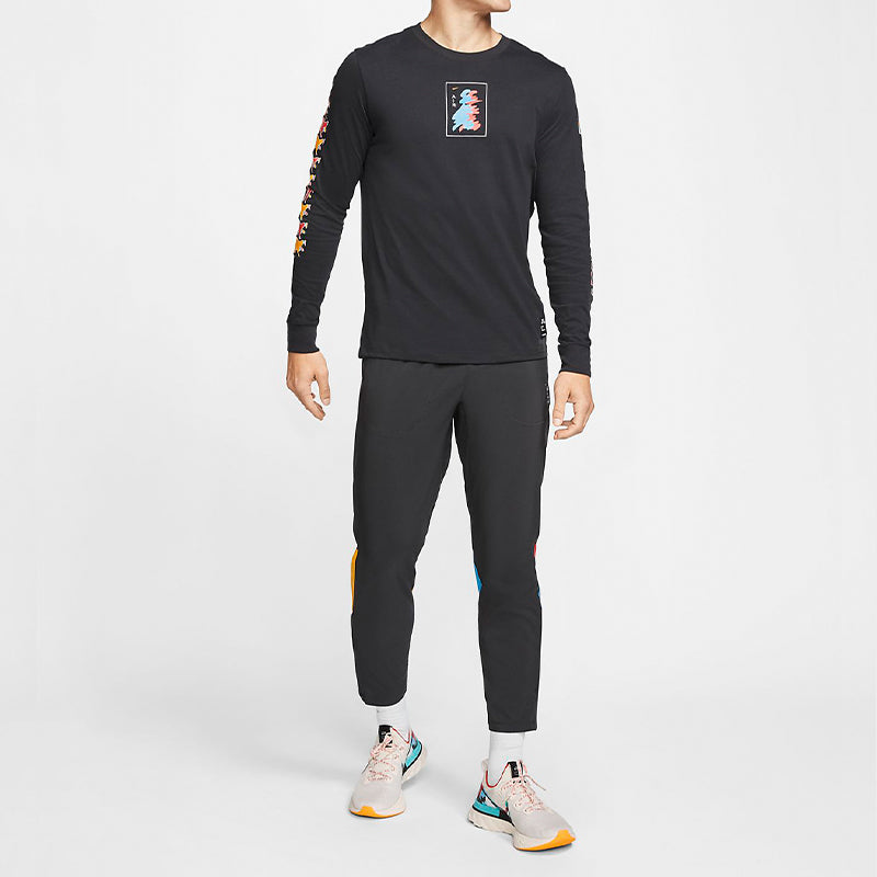 Nike Dri-FIT A.I.R. Breathable Quick Dry Long Sleeves Running Black CT3847-010